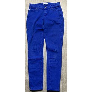 Women's 7 for all mankind Skinny Chino Pants Royal‎ Blue Size 26